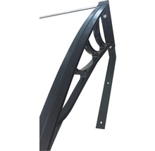 Auvent de porte en plastique avec éléments de montage
