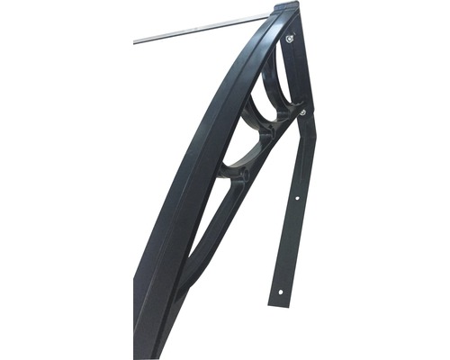 Auvent de porte en plastique avec éléments de montage