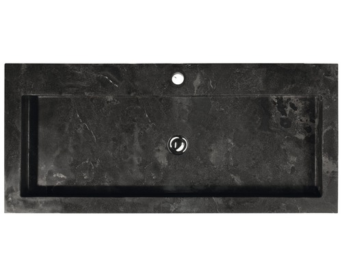 Waschtisch aus Stein mit Becken, Armaturloch und Ablauf