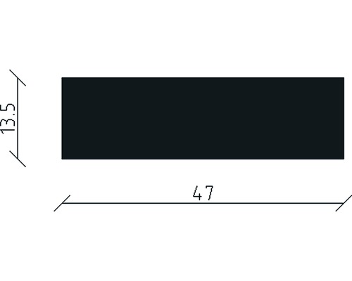 Abmessungen eines Bauteils: 47 x 13,5