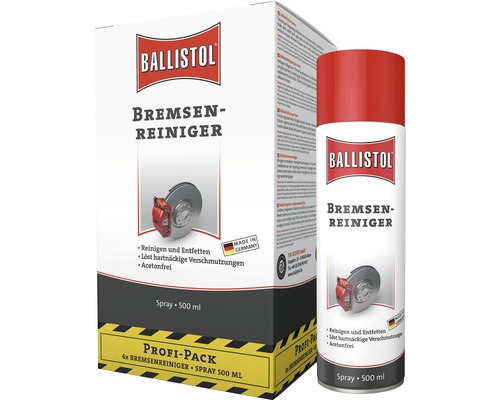 Nettoyant pour freins Ballistol en spray en bidon de 500 ml et en pack de 4 professionnel