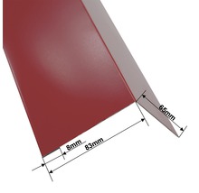 Kantenschutzwinkel mit Maßen 65 mm, 83 mm und 8 mm