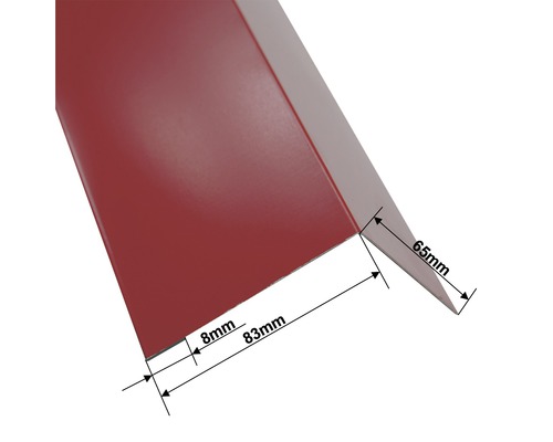 Cornière de protection avec dimensions 65 mm, 83 mm et 8 mm