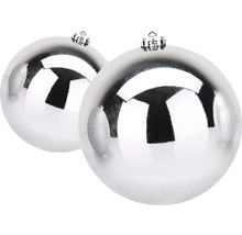 Zwei Christbaumkugeln zur Dekoration