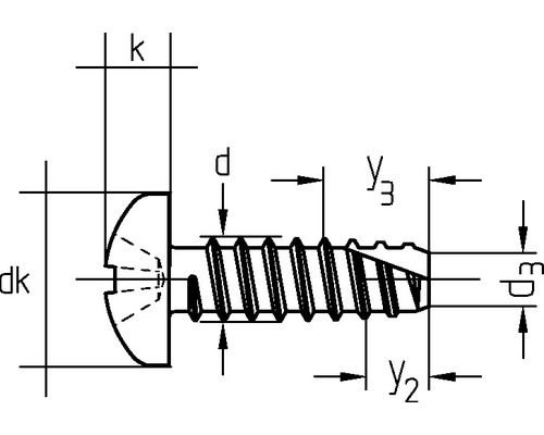 Dessin technique d''une vis avec indications de dimensions