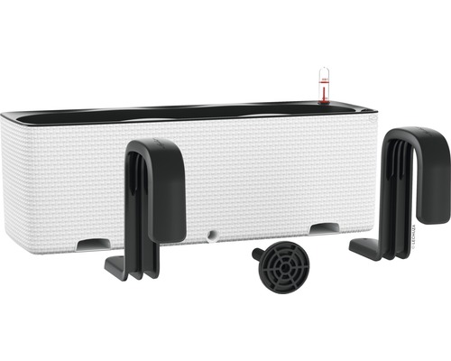 Jardinière de balcon avec système d''irrigation, indicateur de niveau d''eau et support