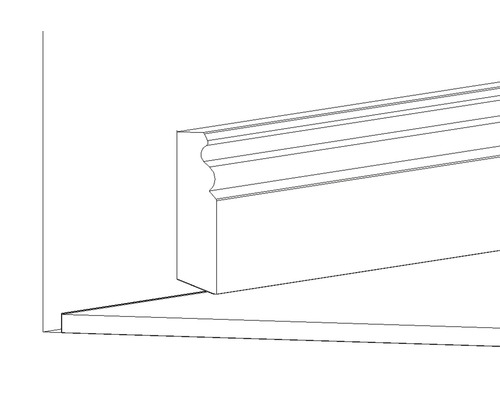 Moulure de profilé sur un mur