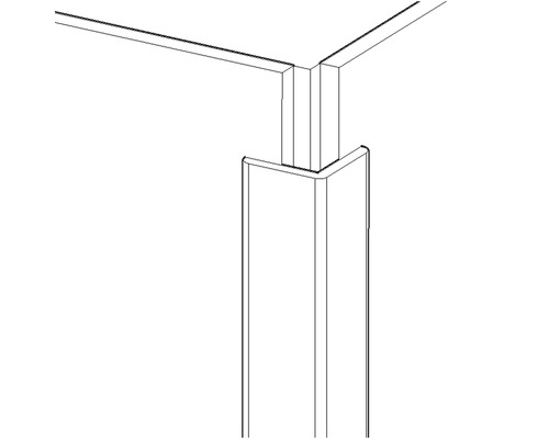 Detailansicht eines Tischbeins mit Tischplatte