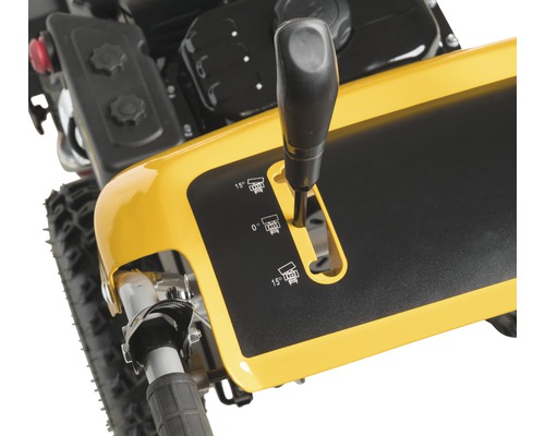 Detailansicht Schneefräse mit Neigungswinkelverstellung