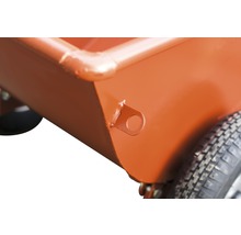 Benne basculante CAPITO COMPACT 250 litres, basculant à 180°, pneus avec bague d'arrêt et jante en acier, poignées en plastique inclus-thumb-2