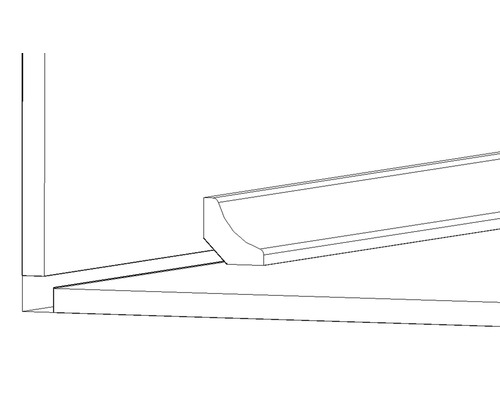 Illustration d''une plinthe sur un mur.