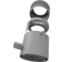 Collecteur d'eau de pluie Marley avec filtre et raccordement filetage extérieur 1“ gris fenêtre RAL 7040 DN 75 mm-thumb-1
