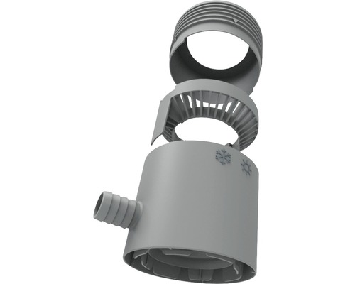 Explosionsdarstellung eines Teichfilters mit Kühlfunktion und Heizfunktion