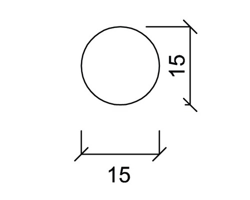 Technische Zeichnung mit Maßangabe 15
