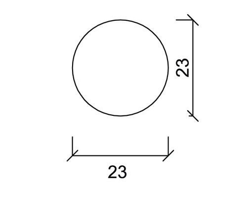Cercle avec indication de dimension 23
