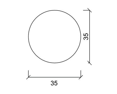 Cercle avec dimension de 35