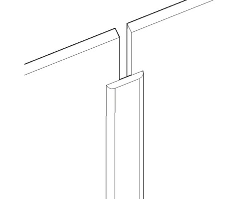 Illustration eines Deckenpaneels mit passender Zierleiste