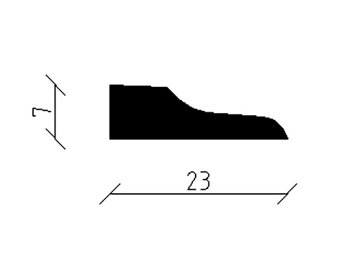 Dessin technique d''un profilé décoratif avec indications de dimensions