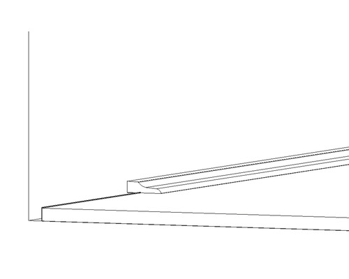 Vue détaillée d''un profilé décoratif pour l''aménagement intérieur.