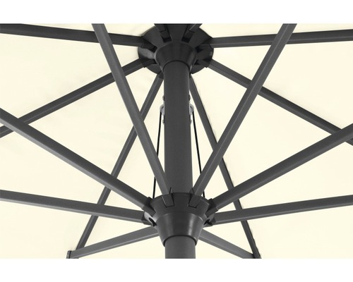 Detailansicht des Gestells eines Sonnenschirms