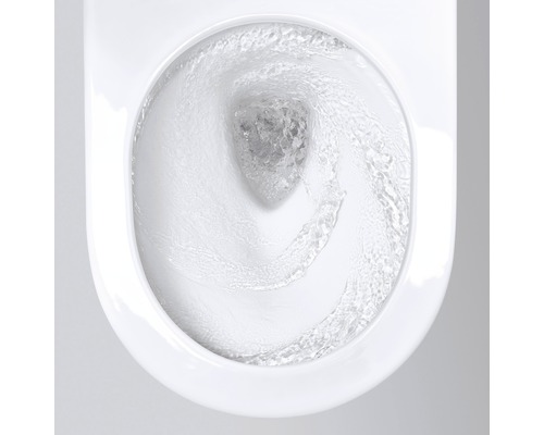 Chasse d''eau dans des toilettes