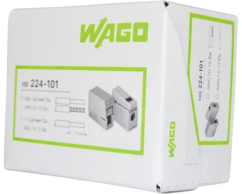 Bornes de raccordement Wago 224-101 en boîte