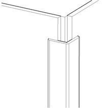 Detailansicht eines Tisches mit eckigem Bein