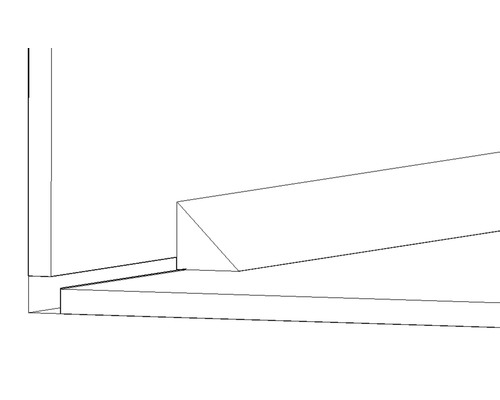 Skizze einer Ecke mit Holzkonstruktion