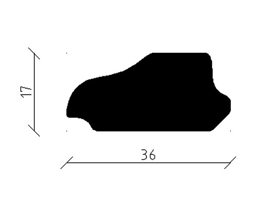 Abmessungen eines Profils: 17 mal 36 Millimeter
