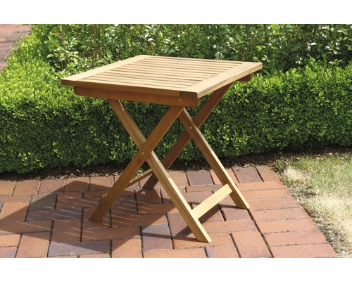 Table pliante carrée en bois pour le jardin