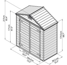 Remise à outils Palram – Canopia Skylight 6x3 avec plancher 194,2 x 100,2 cm gris