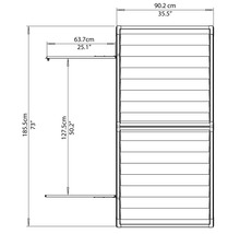 Remise à outils Palram – Canopia Skylight 6x3 avec plancher 194,2 x 100,2 cm gris
