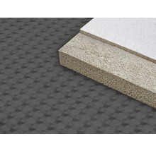 Plaque de plafond en fibres minérales avec structure acoustique