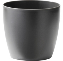 Cache-pot elho Brussels en plastique Ø 40 h 35 cm anthracite avec roulettes