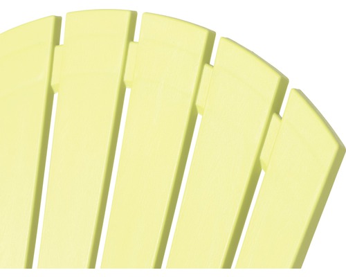 Vue détaillée d''un dossier de chaise de jardin en plastique