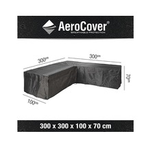 Schutzhülle für Ecklounge mit den Maßen 300 x 300 x 100 x 70 cm