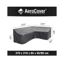 AeroCover Schutzhülle für Ecklounge mit den Maßen 270 x 210 x 85 x 65 bis 90 Zentimeter