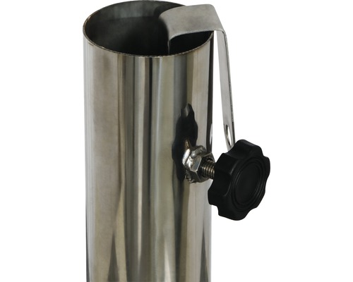 Poteau métallique avec bouton à vis pour la fixation