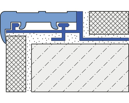 Nez de marche Dural Durastep aluminium longueur 100 cm hauteur 9 mm