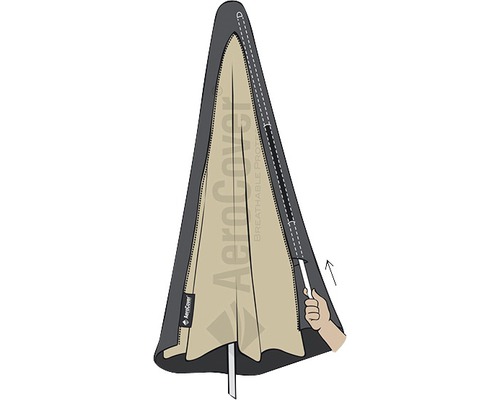 Schutzhülle für Sonnenschirme mit Reißverschluss