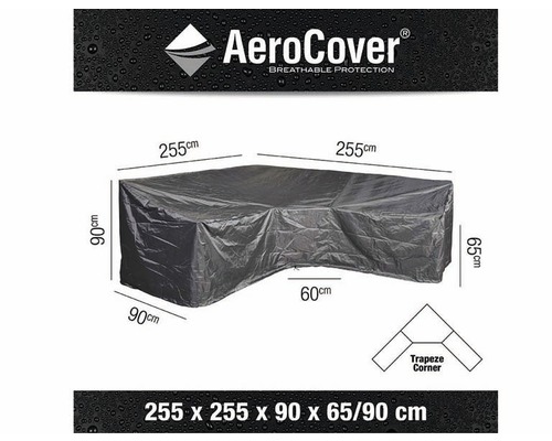 Housse de protection AeroCover pour salon d''angle, dimensions 255 x 255 x 90 x 65/90 centimètres