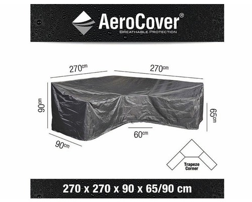 Housse de protection pour salon d''angle mesurant 270 x 270 x 90 x 65/90 centimètres.