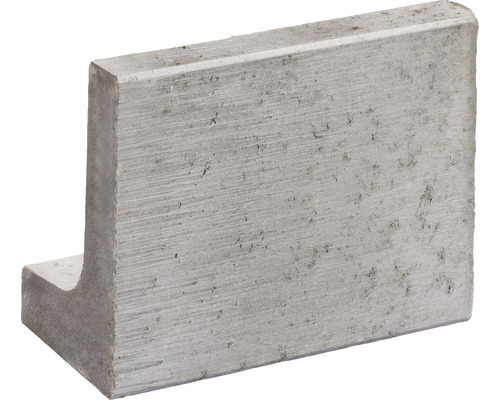 Mini-Bordure pierre en L grise 30x20x40x6 cm