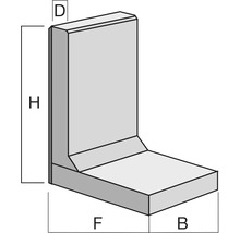 L-Stein grau 40 x 8 x 40 cm Fußtiefe = 25 cm-thumb-1