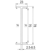 Profilé d'accouplement ARON Basic blanc/anthracite longueur 1400 mm avec vis de fixation-thumb-1