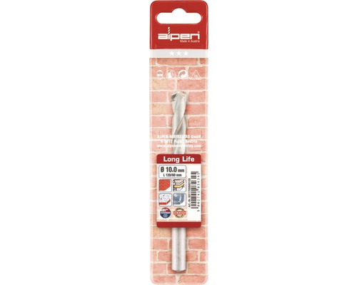 Alpen Long Life Steinbohrer, Durchmesser 10 Millimeter