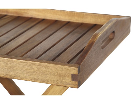 Plateau en bois avec poignées pour l''intérieur et l''extérieur