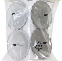 Lot de quatre soupapes à disque argentées avec molette pour le réglage manuel de l''alimentation en air