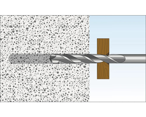 Illustration d''une perceuse en train de percer un mur