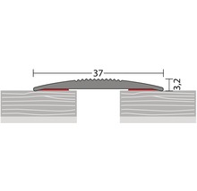 Illustration d''un profilé de transition avec indication de largeur 37 et indication de hauteur 3,2.